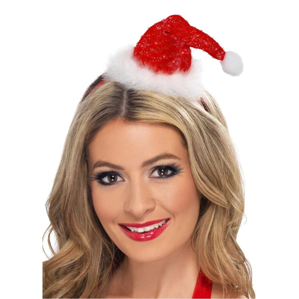 Smiffys Santa Claus Christmas Costume Headwear / Red/White